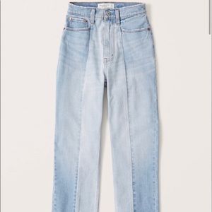 Abercrombie high rise ankle straight jeans